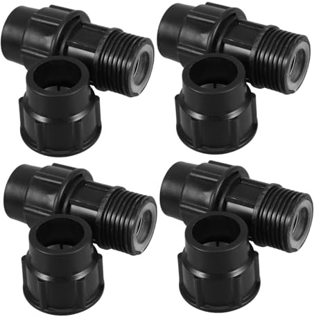 UKCOCO 4pièces Raccords De Tuyau Irrigation Plastique Connecteurs De Tuyau pour Systèmes Irrigation à Arrosage avec Installation Facile Et Étanchéité Assurée