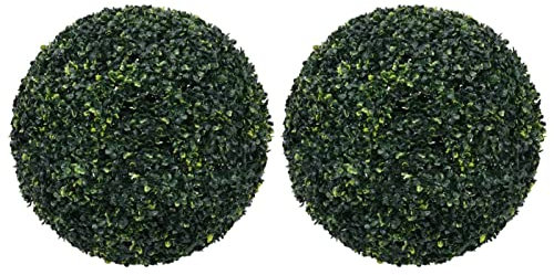 Xichuzi Künstliche Buchsbaumkugeln 2 STK Buchsbaumkugel Künstlich, Kunstpflanze, Buchsbaum Schablone Kugel, Künstliche Pflanzen, Artificial Plants, 52 cm