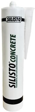 SILISTO® Concrete Mortier à joints 310 ml Gris/gris argenté – Mastic d'étanchéité robuste pour béton, pavés et pierre naturelle – Élastique, imperméable, Convient pour l'extérieur (gris, 2)