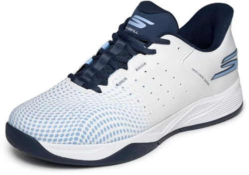 Skechers herr Viper Court Reload sneakers, vit/ljusblå, 8.5 UK, Vit ljusblå, 42.5 EU
