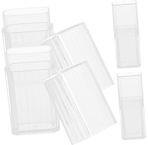 SOPOTUTU Caja de Almacenamiento Portátil 4 Piezas de PS Práctica y Conveniente para Palillos de Dientes para Cajones y Mesa de Comedor
