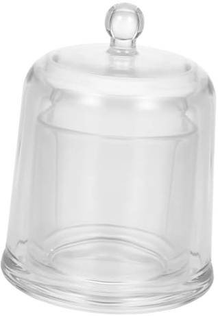 Balacoo Pot Verre Cube Transparent avec Couvercle Cloche Mini Boîte à Bonbons et Beurre pour Décoration Maison et Événements Rangement Étanche