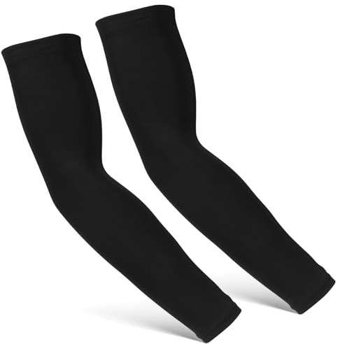 PAMINGONO 2 Piezas Manguitos Deportivos Transpirables y Absorbentes para Hombre y Mujer Protección Solar UV Flexible y Cómodo para Baloncesto Fútbol y Voleibol Manga Brazo Licra Ligera