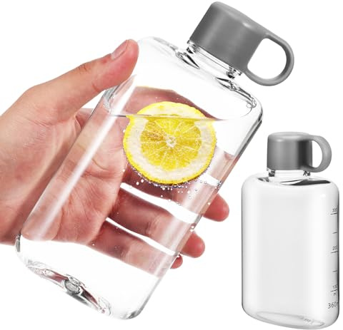 Cabilock Bouteille D'eau Plate Portable Tritan 2 Pièces 360ml 500 Ml | Voyage et Sport, Format Plat Pratique, Finition Élégante et Fabrication Soignée
