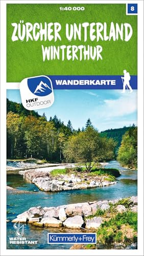 Kümmerly+Frey Wanderkarte 8 Zürcher Unterland 1:40.000: Mit Winterthur. Wetterfest, matt laminiert und mit free Download