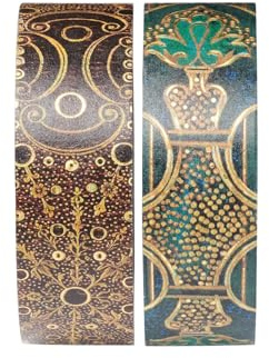 Ruban adhésif Washi Premier Folio/Chroniques Turquoises: Two Iconic Paperblanks designs per set, Metallic foil pattern, 15mm wide x 10 metres long