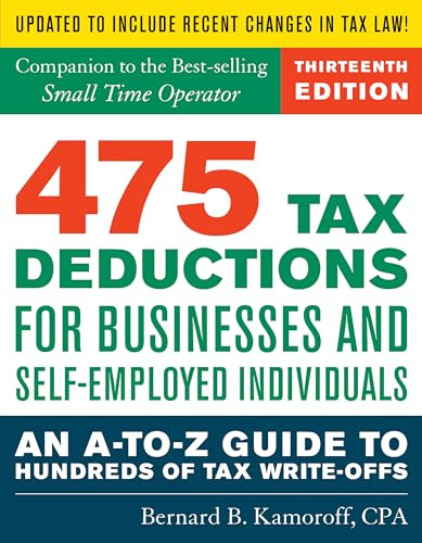 475 Tax Deductions for Businesses and Self-Employed Individuals: An A-to-Z Guide to Hundreds of Tax Write-Offs