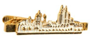 Krawattennadel Kölner Skyline Gold