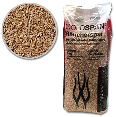 Goldspan Räucherspäne 30 kg – hochwertige Holzspäne zum räuchern – naturbelassen & ideal für Fisch, Fleisch & Käse (mittel 3,0-5,0mm