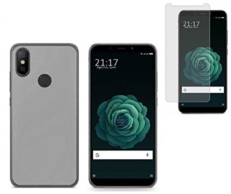 Todobarato24h Funda TPU Lisa Blanca Compatible con Xiaomi MI A2 (5.99) + Protector Cristal Templado