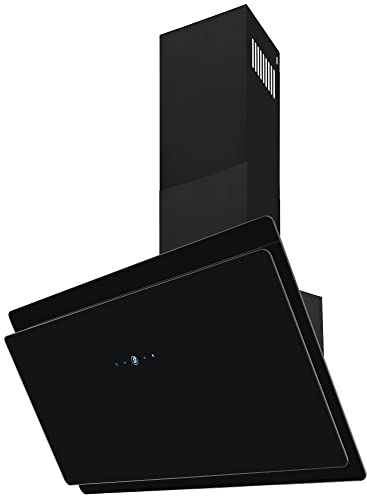 Exquisit KFD 80-8.1 Kopffrei- Dunstabzugshaube | Glasschirm | LED-Beleuchtung | Schwarz