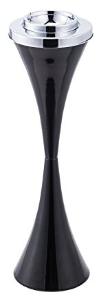 Sfeomi Aschenbecher mit Standfuß 55.6 cm hoch Ascher Freistehend Standaschenbecher Zigarettenschachtel Floor Standing Ashtray Aschenbech Rauchersäule Aschersäule Draußen und Drinnen Nutzbar (Schwarz)1