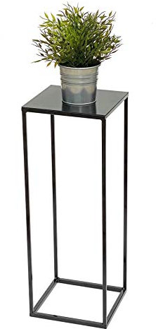 DanDiBo Sgabello per fiori in metallo nero angolare tavolino da appoggio 434 colonna floreale moderna supporto per piante sgabello per piante (Altezza 62 cm)