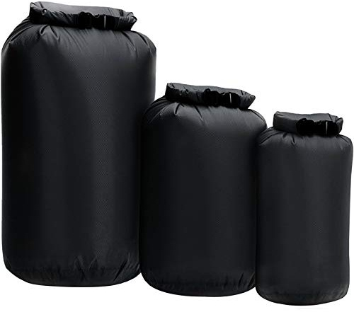 Lixada 3 stycken torrväska 8 l, 40 l och 70 l, vattentät packpåse rulle topp torr påse bärbar torrpåse för paddling, båtfiske, simma, kanotpaddling, forsränning