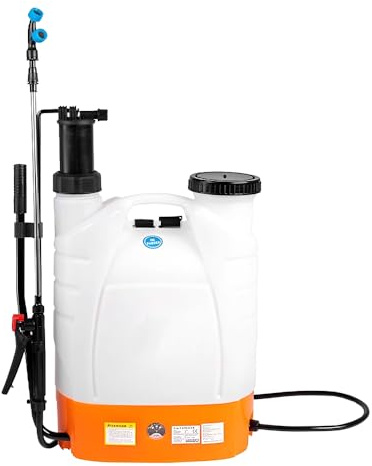 Mediawave Store - Nebulizzatore a Batteria a Spalla 16lt Pompa Diserbante con Spruzzino ST7008E1 Atomizzatore, Spruzzatore, a Zaino, per Vigneti, Orti, Piante e Disinfestazione Ambienti