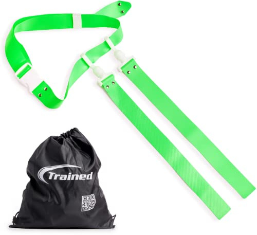 Trained 10 Man Flag Football Belts, 10 Player Adjustable Flag Football Set for Sports Teams, Training & Competition