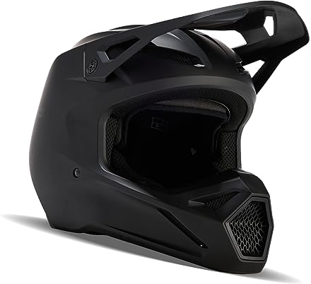 Fox Racing V1 Solid Helmet, MIPS-Technologie, Schutz & Komfort, Gute Belüftung, herausnehmbares Innenfutter, Dirtbike-Helm für MX & Offroad, Farbe: Matte Black, Größe: M