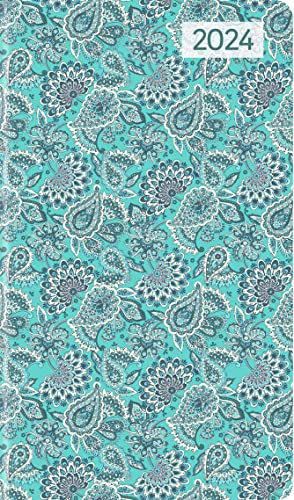 Slimtimer Style Paisley 2024 - Taschen-Kalender 9x15,6 cm - Weekly - 128 Seiten - Notiz-Buch - mit Info- und Adressteil - Alpha Edition