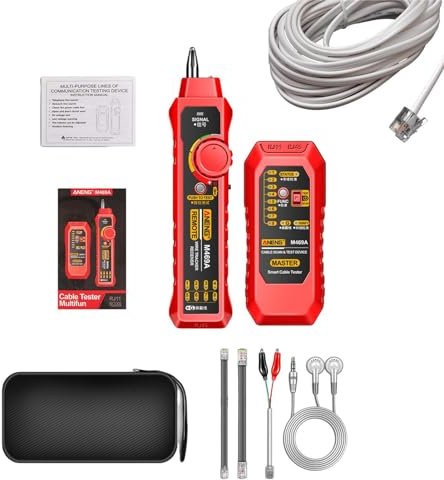 Tester per Cavi - Localizzatore di Rottura Filo per Recinzione per Cani | Tracciatore di Cavi per circuiti elettrici Ethernet, Video, generatore di Toni, tracciatore di Metalli, rilevatore di