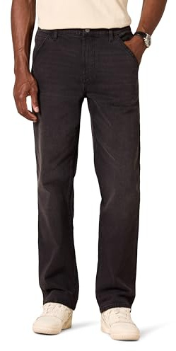 Amazon Essentials Homme Jean de Travail Style Charpentier à Faible Élasticité, Coupe Décontractée