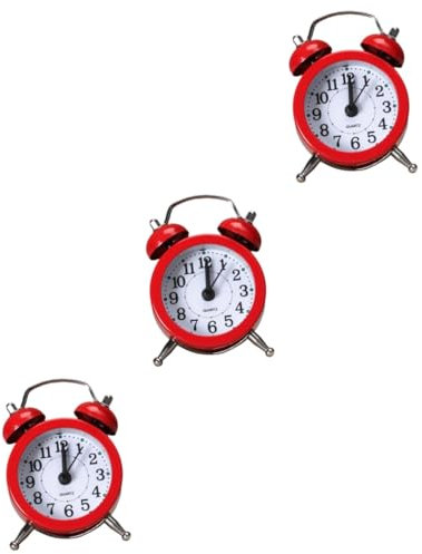 Garneck 3 Stücke Garten Wecker Metall Desktop Mini Für Kinder Kinder Alarm Uhren Hause Dekorative