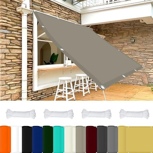 Vela Ombreggiante Quadrata 1.4 x 5 m 98% Protezione UV Tenda Sole Esterno Facile da Installare per Esterno Giardino Terrazza, Cachi