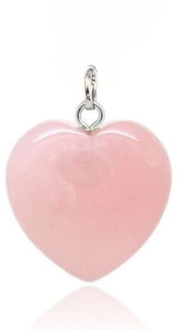 Felicidade Ciondolo cuore in quarzo rosa naturale – pietra d'amore, dolcezza e serenità – gioiello spirituale autentico in pietra semi-preziosa – regalo benessere e armonia per donna