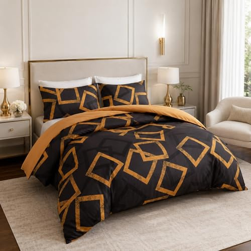 Grace Double Duvet Set - Premium Microfiber Double Duvet Cover (200 x 200 cm) 3 PCs - Ultrasoft Hypoallergenic Reversible Quilt Cover Bedding Set With Zipper Closure