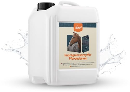 nimo® Imprägnierspray für Pferdedecken | Spray-On Imprägnierung | Imprägnierung, Versiegelung gegen Nässe und Schmutz | Atmungsaktiv | Regenschutz für Pferdedecken