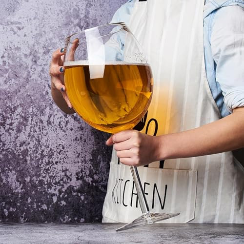 Copa de vino gigante de 3200 ml, copa de champán extra grande, taza de cerveza, copas de vino tinto, vasos de vino de de tallo largo reutilizables, vasos altos gigantes