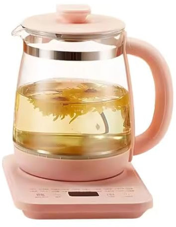 HLGKBY Pot de santé Multifonctionnel, faitout électrique Automatique de 800 W, Bouilloire d'eau de santé en Verre de 1,8 L avec passoire, cafetière à Eau Chaude, thé, Chaleur Rapide, Fonction