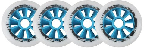 ANWEALTH Inline Skate Rollen Indoor/Outdoor Rollschuh Räder 4er Pack 110 mm 85A Ersatz Rollhockey Räder Rollschuh Räder für Eisschnelllauf Skates