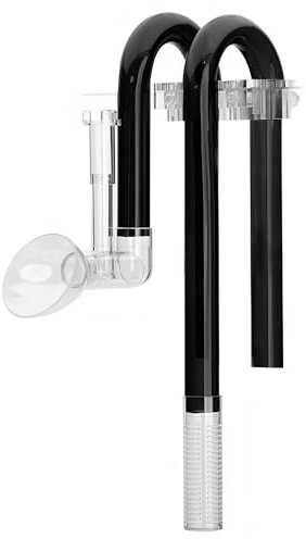 MiOYOOW Aquarium Einlauf und Auslauf mit Skimmer, Aquarien Lily Pipes U-förmiges Zu- und Abfluss Seerosenrohre mit 2 Festen Halterungen für Fischtank Pflanzentank (12 Mm/16 Mm)