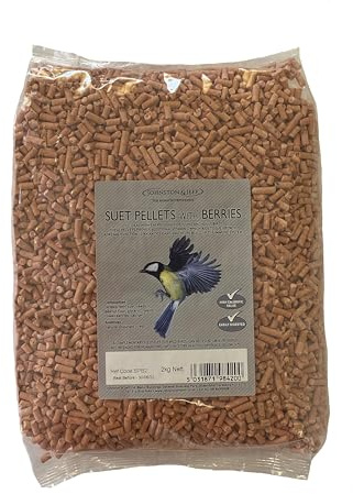 Johnston & Jeff 2kg Suet Pellets with Berries Wild Bird Food Wildlife