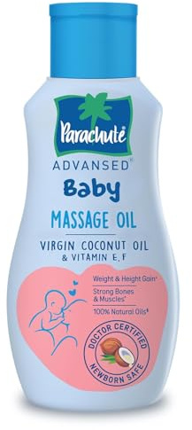 Advansed Baby Massage Oil for New Born| 100% Virgin Coconut Oil | Clinically Proven for Better Growth| Vitamin E & F| 200 Ml