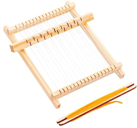 FONDOTIN Selbstgemacht Kinder Webmaschine Spielzeug Webstuhl Aus Umweltfreundlichem Material Pädagogisches Strickspielzeug Für Intellektuelle Geduld Und Kreativität