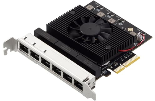 NONDK Tarjeta de Red PCIe 2,5 Gigabit de 6 Puertos, Nic RJ45 de 2500Mbps, Chip Realtek 8125B para CáMara Industrial de VisióN 2,5G, Captura NAS