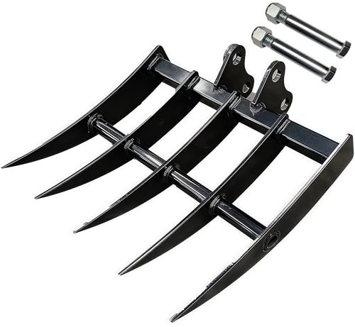 Mini pelle râteau, pelle hydraulique inclinable pour micro-pelleteuse 0,8-2 tonnes, diamètre du trou : 25 mm, portée : 90 mm