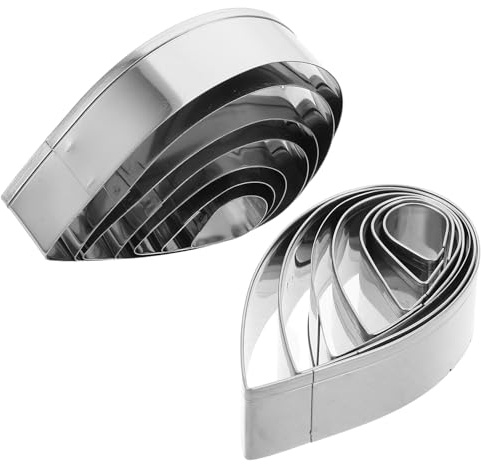 ABOOFAN Set 14 Pezzi Stampi in Acciaio Inox per Fiori e Petali di Rosa Tagliabiscotti per Fondente e Argilla Utensili da Forno Fai da Te per Decorazioni Dolci e Modellazione Creativa