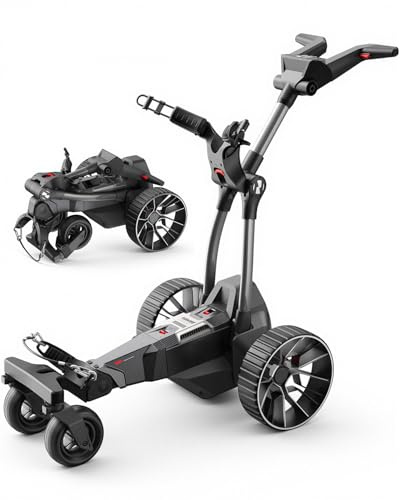 NAVEE Birdie 3X, Follow Me Electro Golf Trolley Klappbar,Lithiumakku für 36 Loch, Dynamische Power-Hilfe mit KI-Steuerung,Dual Motor Bergabfahrbremse,IPX5 viel Zubehör