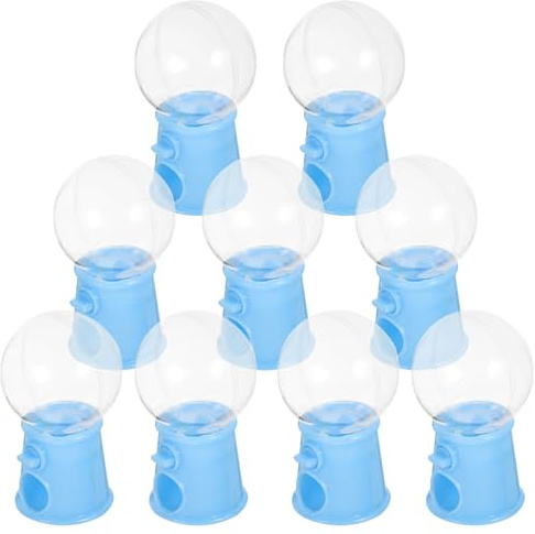 Homoyoyo 12pcs Mini Candy Dispenser Machines, Blue Gumballs Vending , Hand-eye Coordination Plaything for Party Favors and Cake Decoration