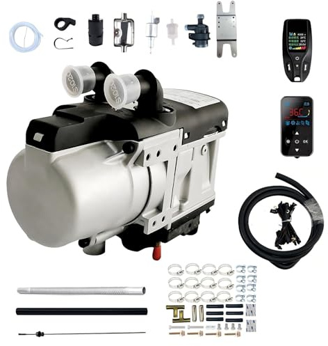 5KW Vattenvärmare Diesel 12V 24V, Hydronisk Parkeringsvärmare Motorvärmare med Fjärrkontroll,(24V)