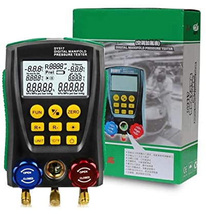 DY517 Medidor de presión Refrigeration Digital Vacuum Presión MANIFOLICIO Tescador de refrigerante Medidor de refrigerante Tester Teser Test Test Test Herramienta de reparación(English version)