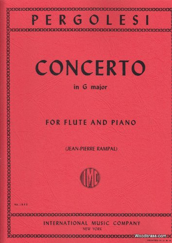 Partitions classique IMC PERGOLESE - CONCERTO IN G MAJOR - FLUTE & PIANO Flûte traversière