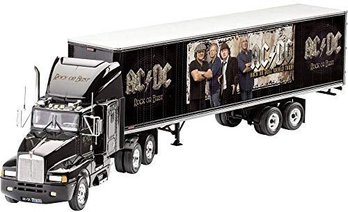 Revell 07453 Fan-Edition, Geschenkset AC/DC Truck Rock or Bust World Tour, LKW-Bausatz 1:32, Länge 55,2 cm Fanartikel, zum Lackieren