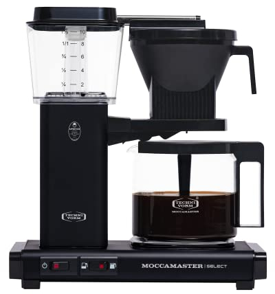 Moccamaster KBG Select, Kaffeemaschine, Filtermaschine Kaffee, Retro, Matt Black, 1.25L