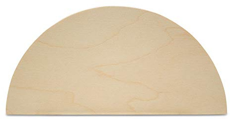 Halbrunde Ausschnitte, 50,8 cm, 2 Stück, halbrunde Holzausschnitte zum Basteln, Holzschilder und Türhänger aus unlackiertem Holz, von Woodpeckers