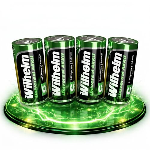 Wilhelm Baby C Akkus Universal NiMH 4500 mAh 1,2V HR14 MN1400 – 4 Stück