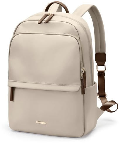 GOLF SUPAGS Laptop Rucksack für Damen, schlanke Computertasche, Arbeit, Reisen, College-Rucksack, Geldbörse, Schulbüchertasche Passend für 15.6 Zoll Notebooks (Aprikose)
