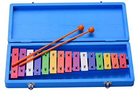 Xylophon 15 Tasten Glockenspiel Xylophon Buntes Xylophon Mit Kofferschlägeln (Color : 3/4)
